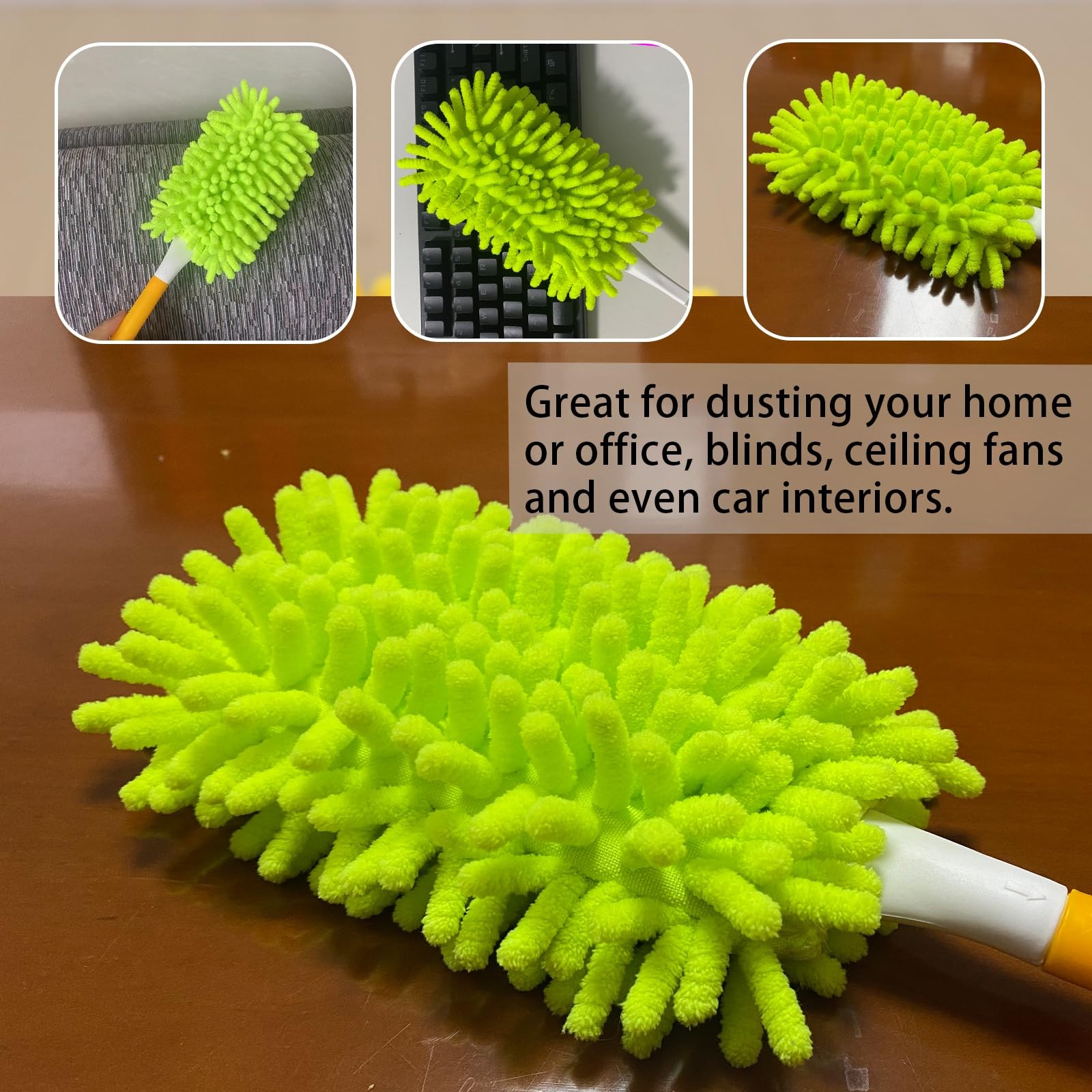 Yicotira Reusable Duster Refill Compatible with Swiffer Hand Duster – 360 Hea…