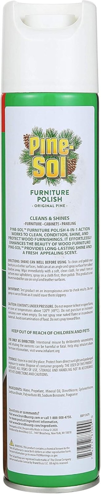 Restore and Protect Wood: 4-in-1 Polish Spray with Pine Scent, 12.7 Oz