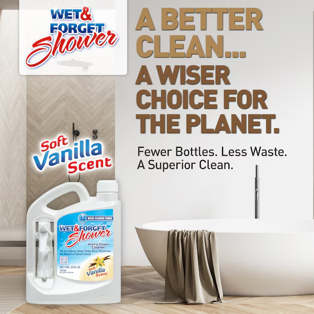 2 PACK- Wet & Forget 64 Fluid ounce(s) Soft vanilla essence Shower and Bathtub