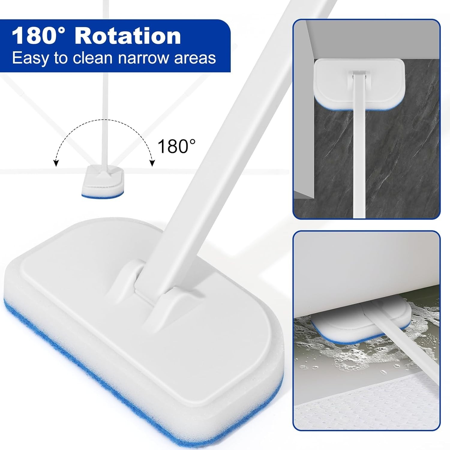 Multi-Functional Shower Brush Kit for Efficient Bathroom, Kitchen & Car Cleaning