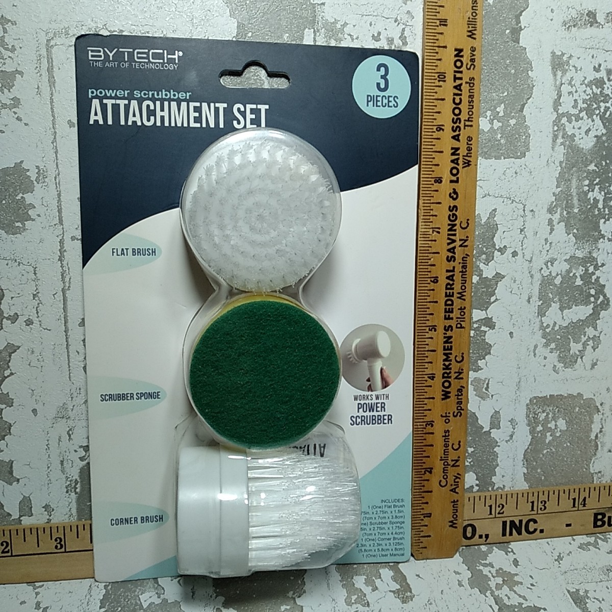 Bytech Power Scrubber 3 Piece Attachment Set BY-HH-MC-104-X3 Sealed