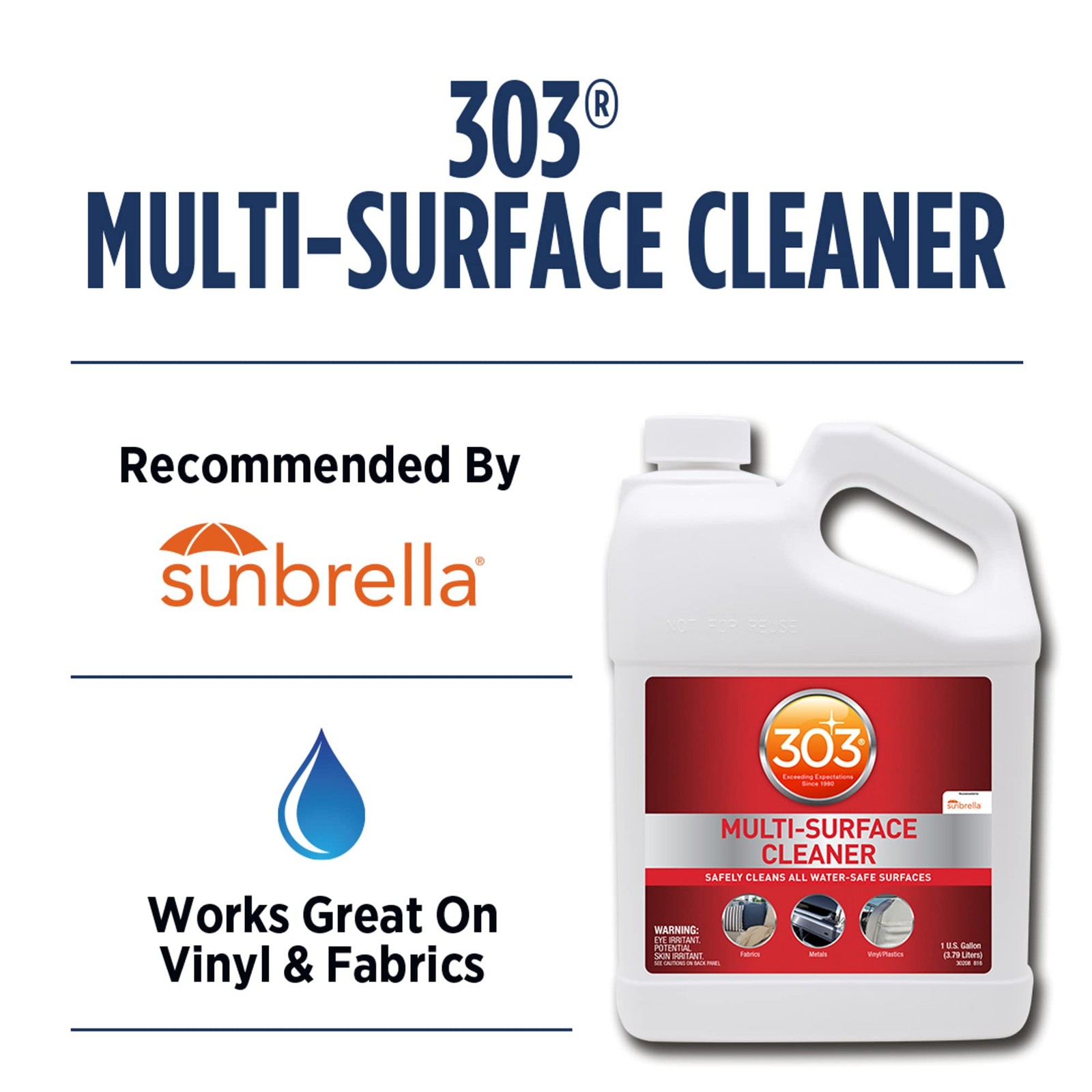 Multi-Surface Cleaner for Fabric and Vinyl – Residue-Free 1 Gallon Solution