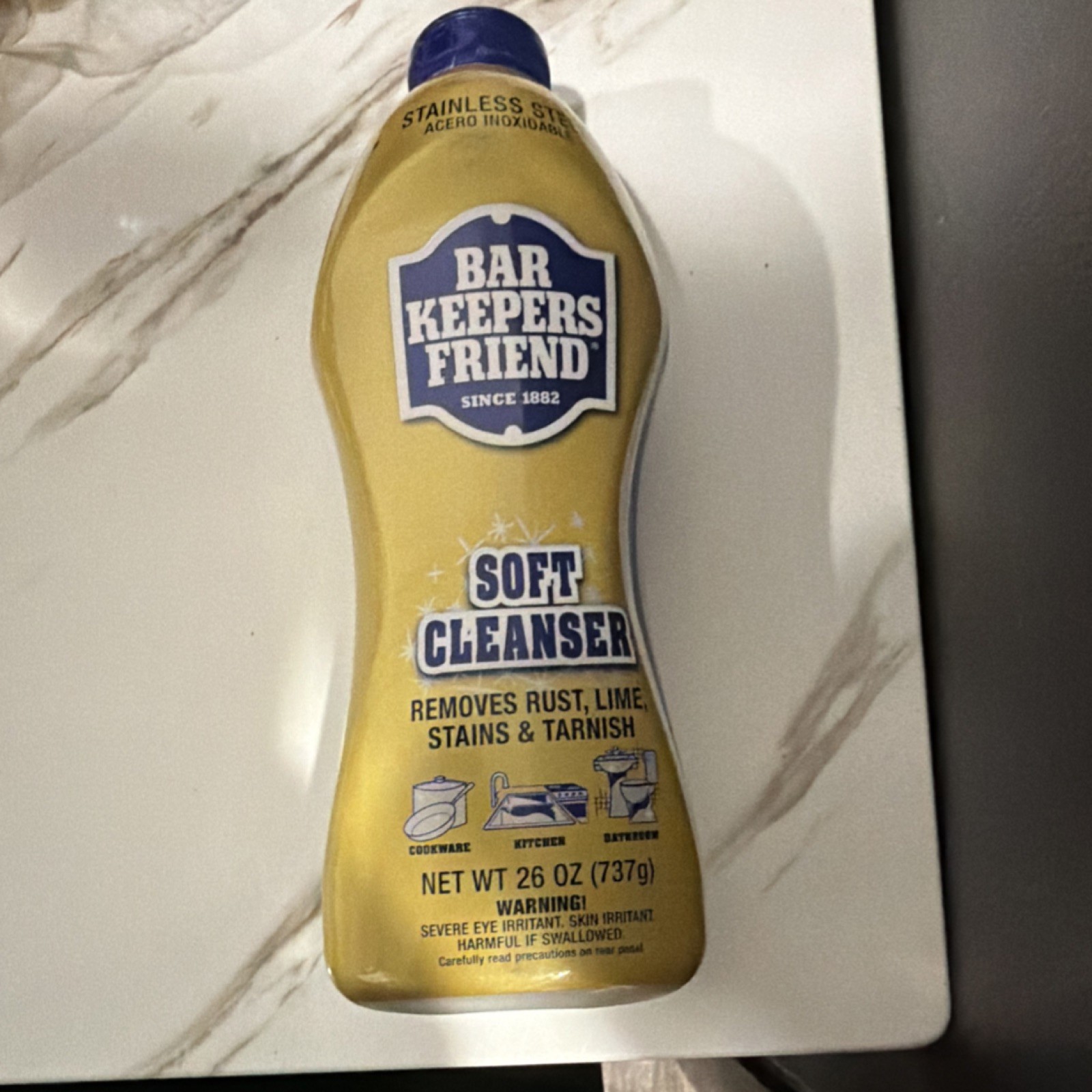 Bar Keepers Friend Soft Cleanser 26 oz Rust Lime Stain Tarnish Remover Kitchen