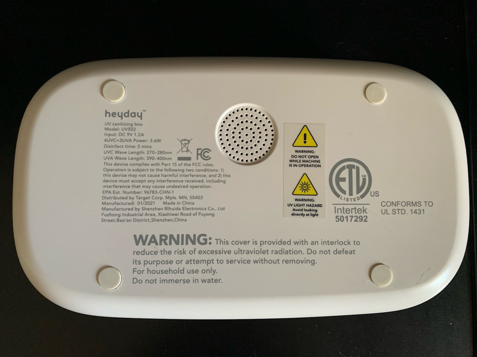 Heyday UV Sanitizing Box UVS02 5 Min Disinfect Time – Cell Phones, Keys, Jewelry