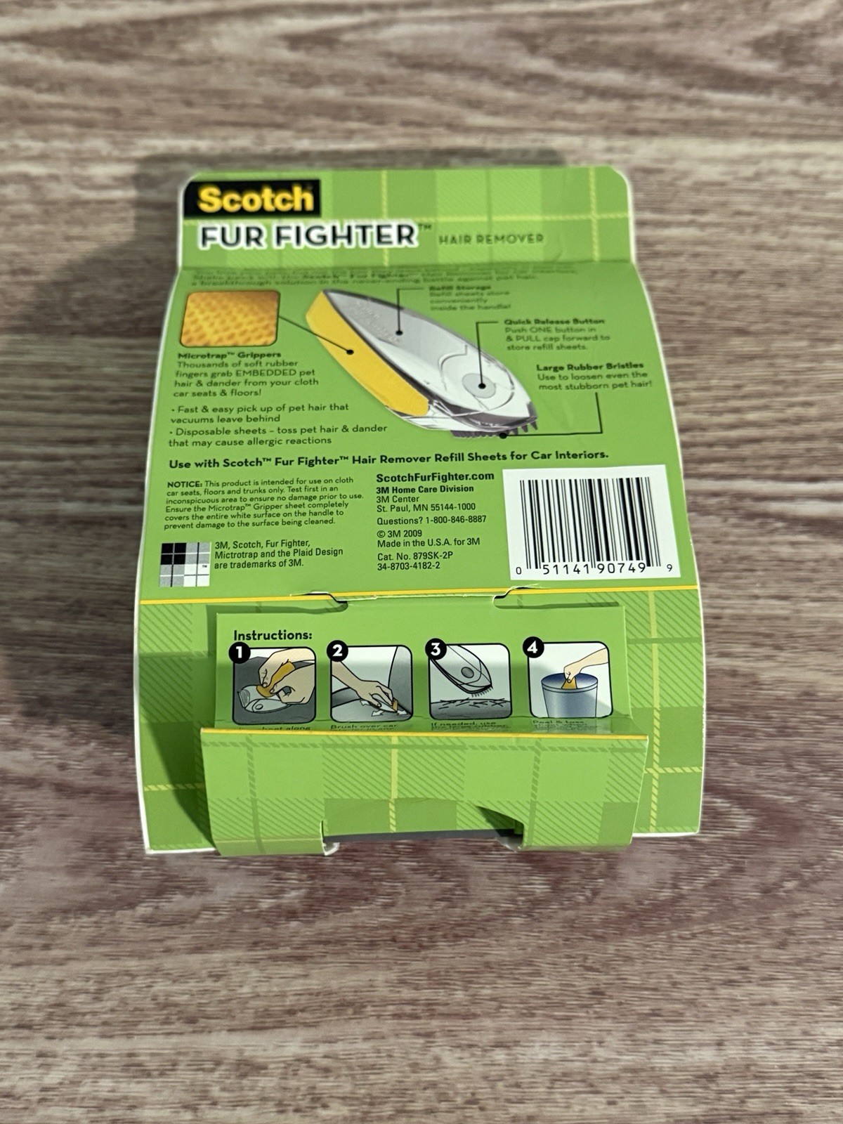 Scotch Fur Fighter Starter Kit 1 Handle 2 Refill Sheets For Car – New