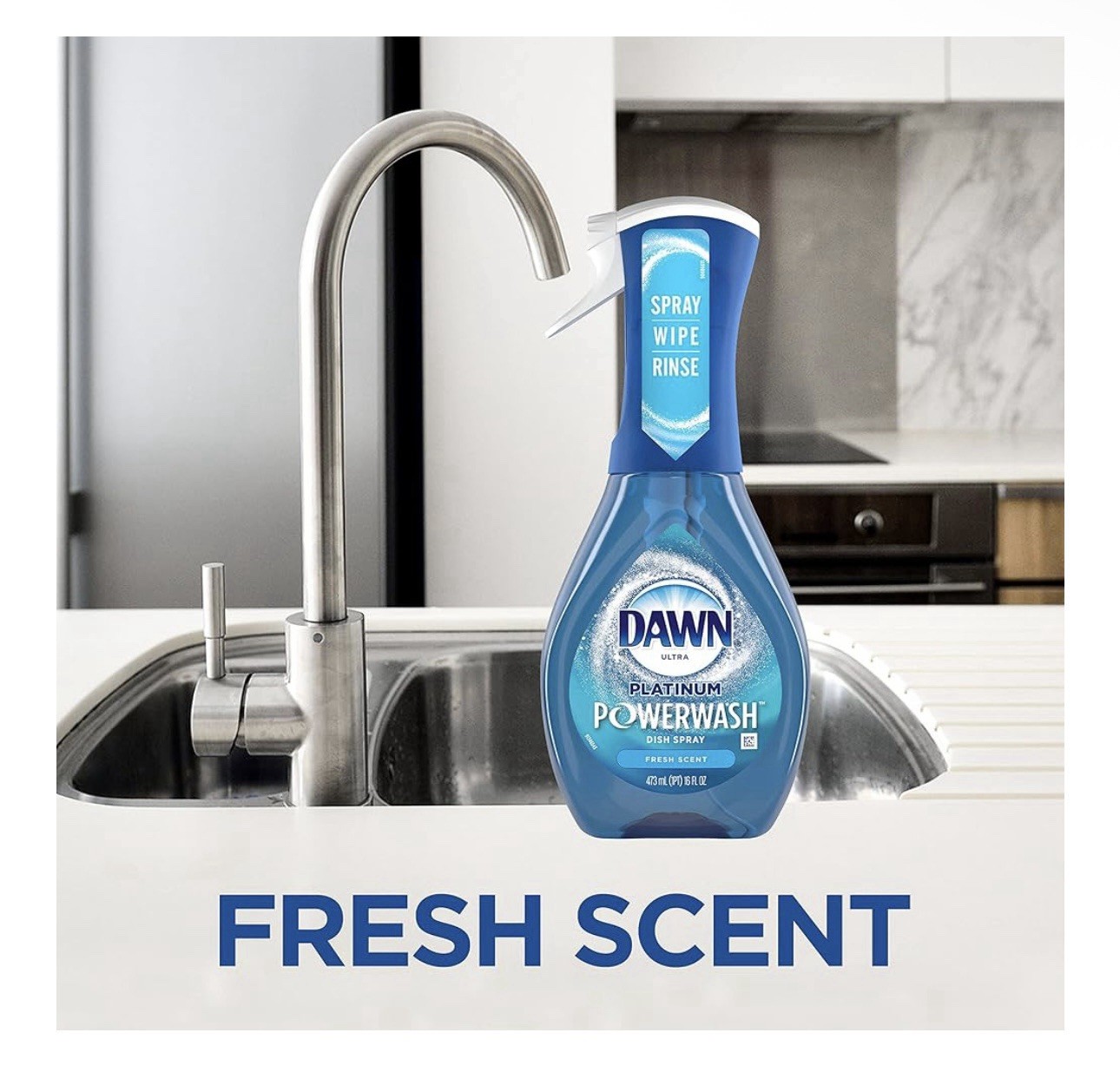 Dawn Platinum Powerwash Dish Spray, Dish Soap, Fresh Scent Bundle, 4 Spray…