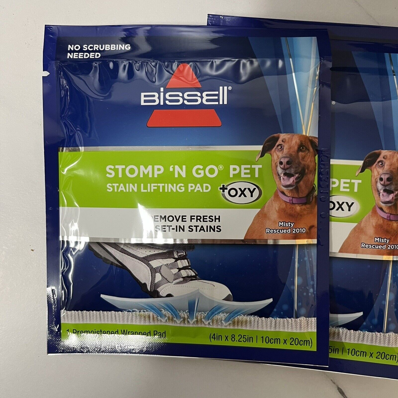 Bissell Stomp ‘n Go Pet Stain Lifting Pad+ OXY 5 Pack New Sealed.