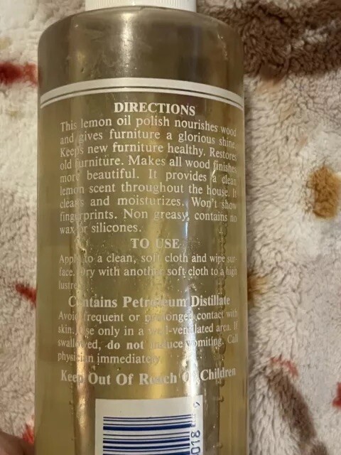 (10% USED) Weiman Lemon Oil Furniture Polish 16oz – UVX 15 Sunscreen