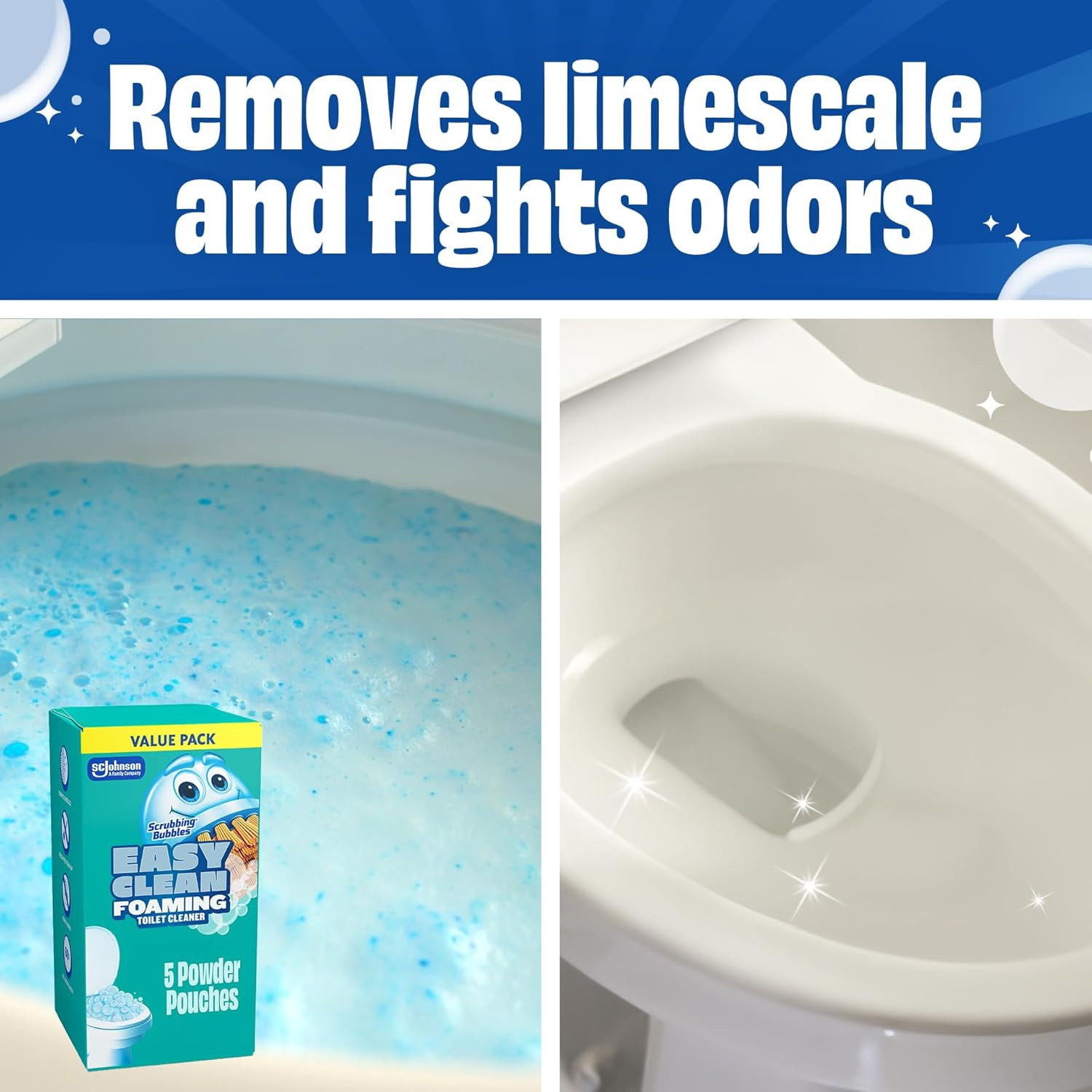 Scrubbing Bubbles Easy Clean Foaming Toilet Bowl Cleaner 2 Drop In Pouches