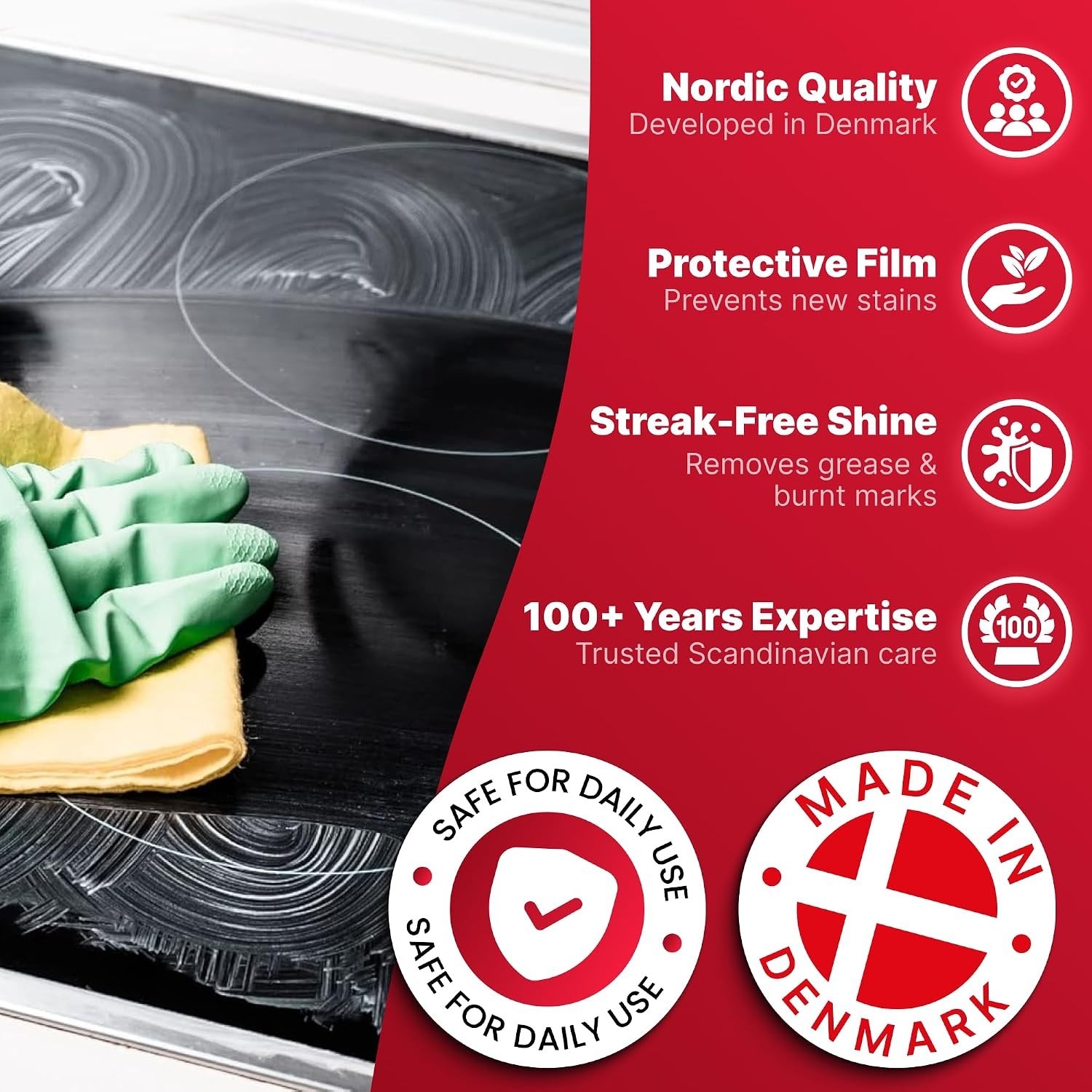 Induction Cooktop Cleaner & Protector – Scratch-Free Polish, 8.45oz from Denmark