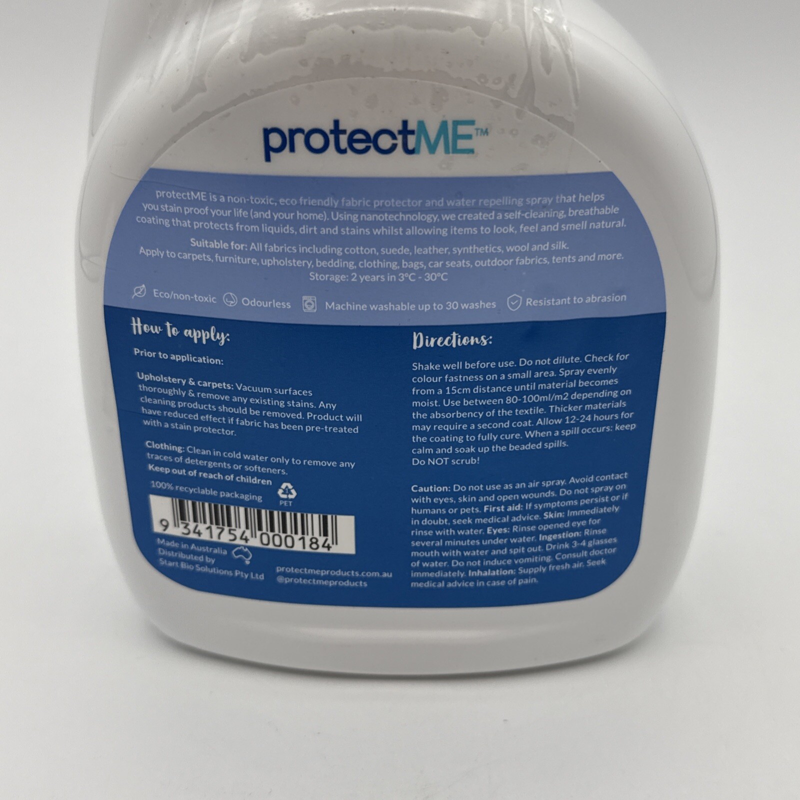 Premium Fabric Protector and Stain Guard for Upholstery Carpet Shoes – Non Toxic
