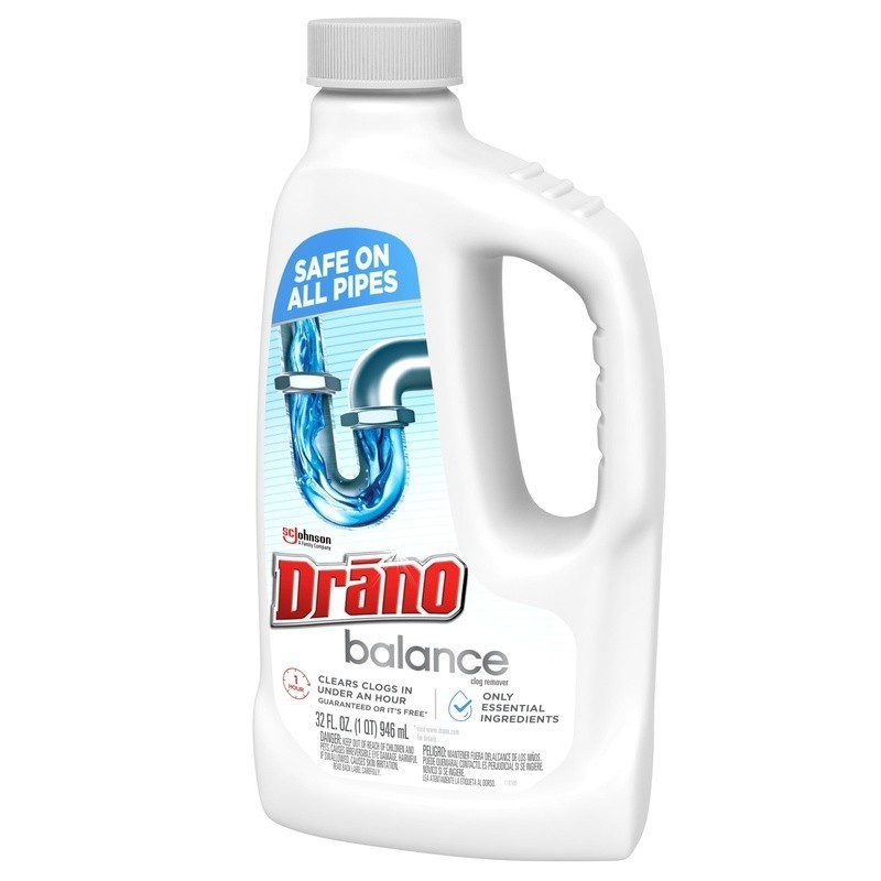 Non-Corrosive Drain Cleaner Gel Unclogs Pipes Fast Odor Removal Safe All Drains
