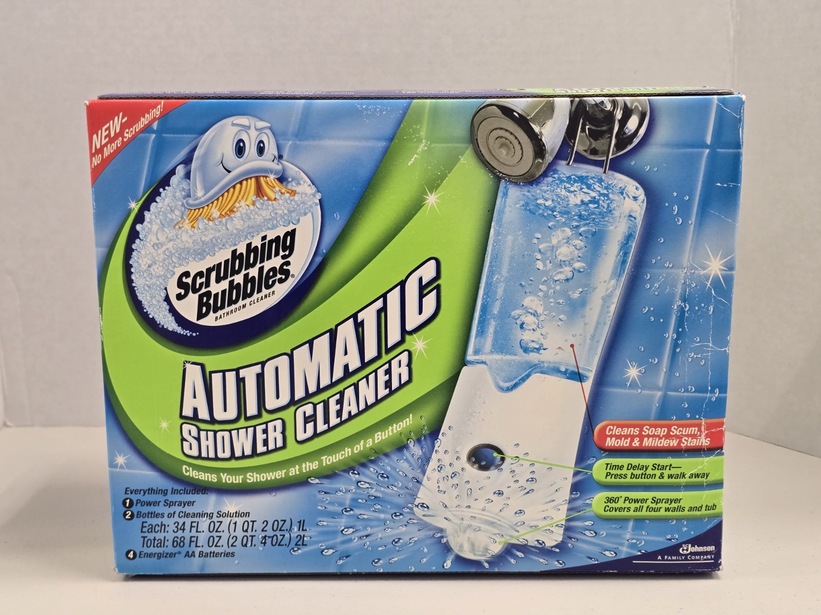 Scrubbing Bubbles Automatic Shower Cleaner Dual Kit w/ 2 Refills *NEW SEALED*