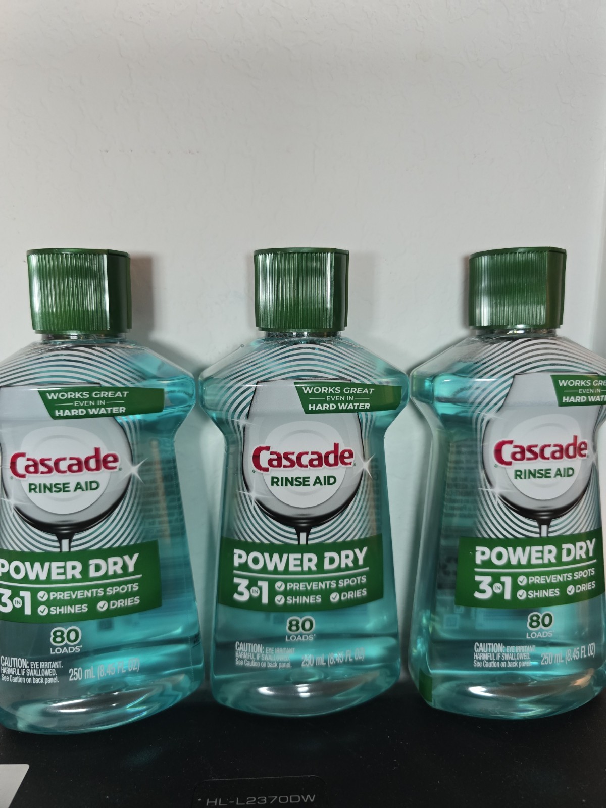 Cascade Power Dry Dishwasher Rinse Aid, 8.45 Fluid Ounces PACK OF 3