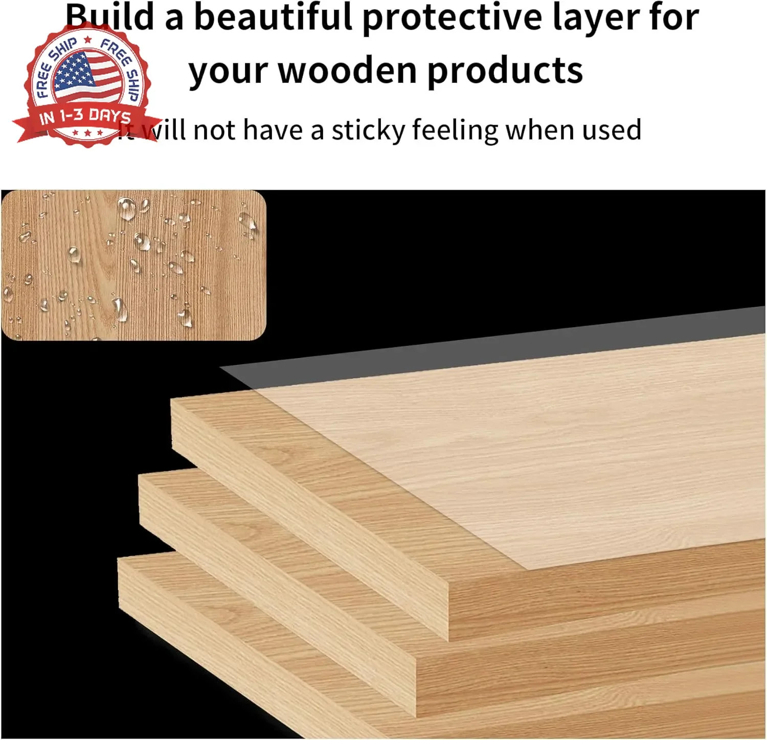 8 oz 100% Natural Pure Tung Oil for Wood Finishing Food Grade Safe, Waterproof T