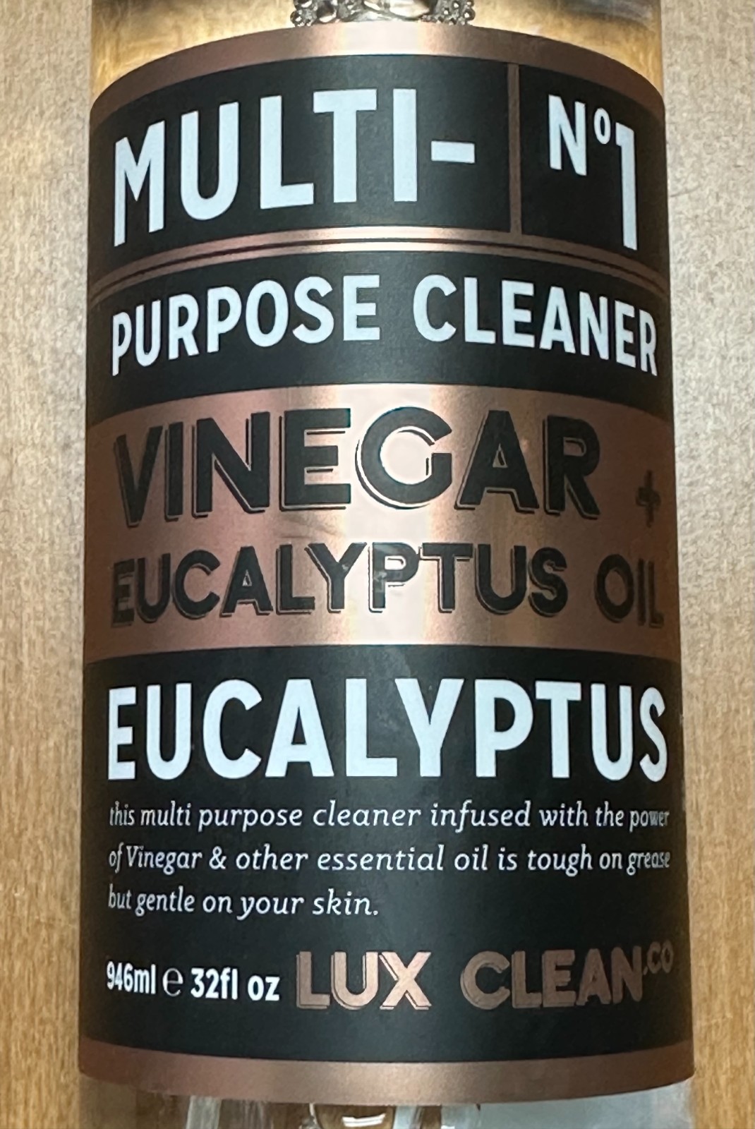 (2-Pack) LUX CLEAN ~ VINEGAR + EUCALYPTUS OIL Kitchen MULTI PURPOSE CLEANER
