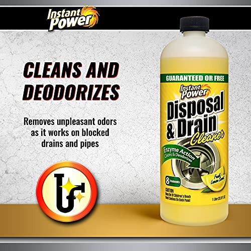 Disposal and Drain Cleaner – Liquid Enzyme Clog 33.8 Fl Oz (Pack of 1)