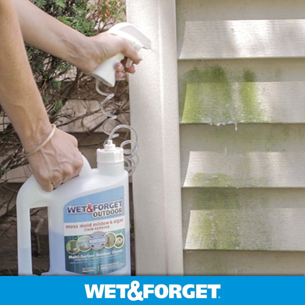 Wet & Forget Outdoor Cleaner – Ready-to-Use for Moss, Mold, Mildew & Algae