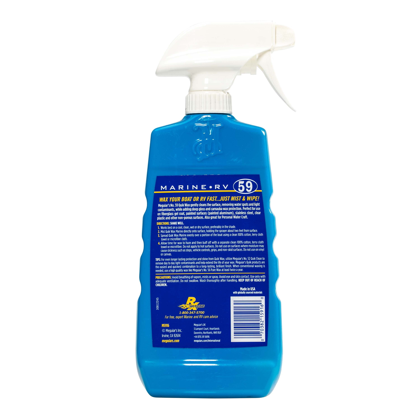(2 pack) Meguiar’s® Marine RV Quik Wax 16 fl. oz. Trigger Spray