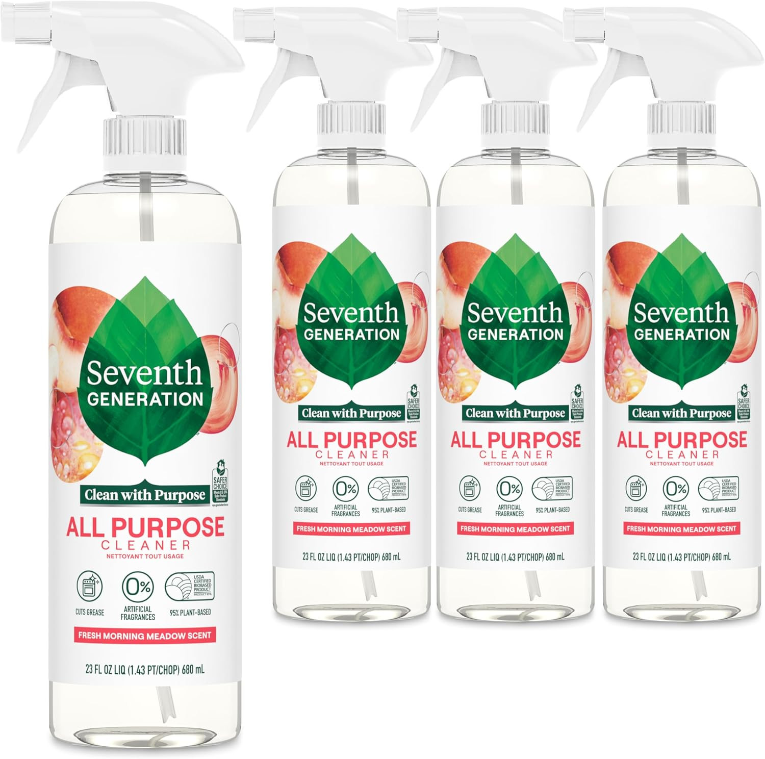 All Purpose Cleaner, Degreasing Formula, Fresh Morning Meadow Scent, 23 Oz (Pack