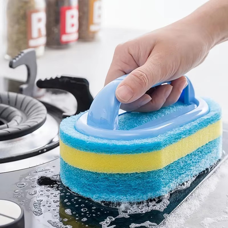 Household Cleaning Brush with Handle Dish Soap Bathroom Kitchen Tub Thicken Scru