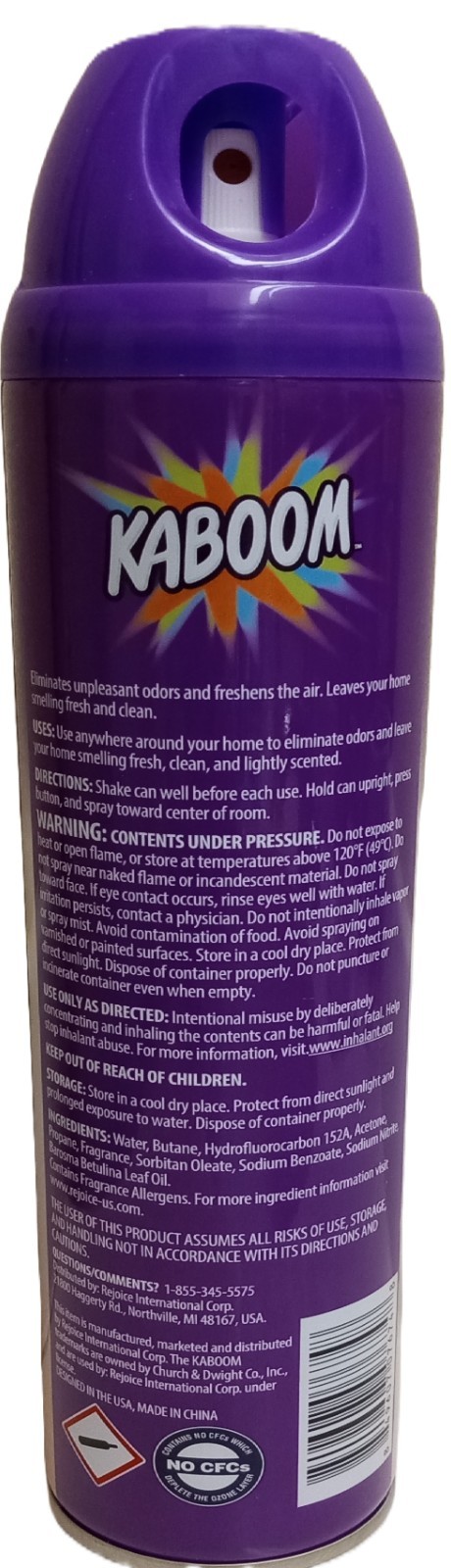 Pack of 5- KABOOM Clinging Toilet Bowl Cleaner 14oz. and Air Refreshener 10oz.