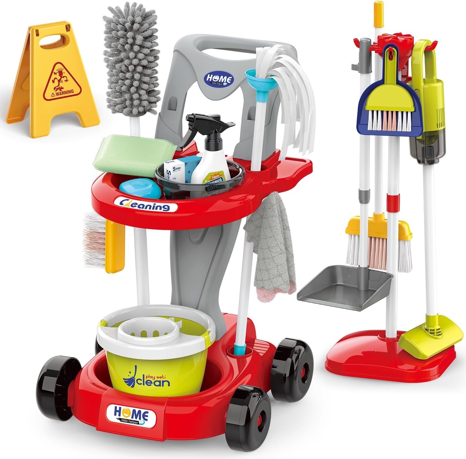 Kids Cleaning Toy Set, 29-Piece Detachable Educational Play Set for Toddlers
