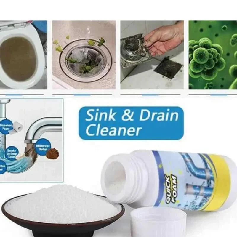 Fast Drain Remover Hot Sink Pipe Dredge Quick Foaming Cleaner 3.9 oz/ 110 g