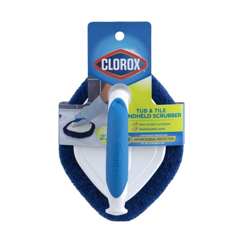 Handheld Diamond Scrubber Non-Scratch Antimicrobial Tub Tile Bath Cleaning New