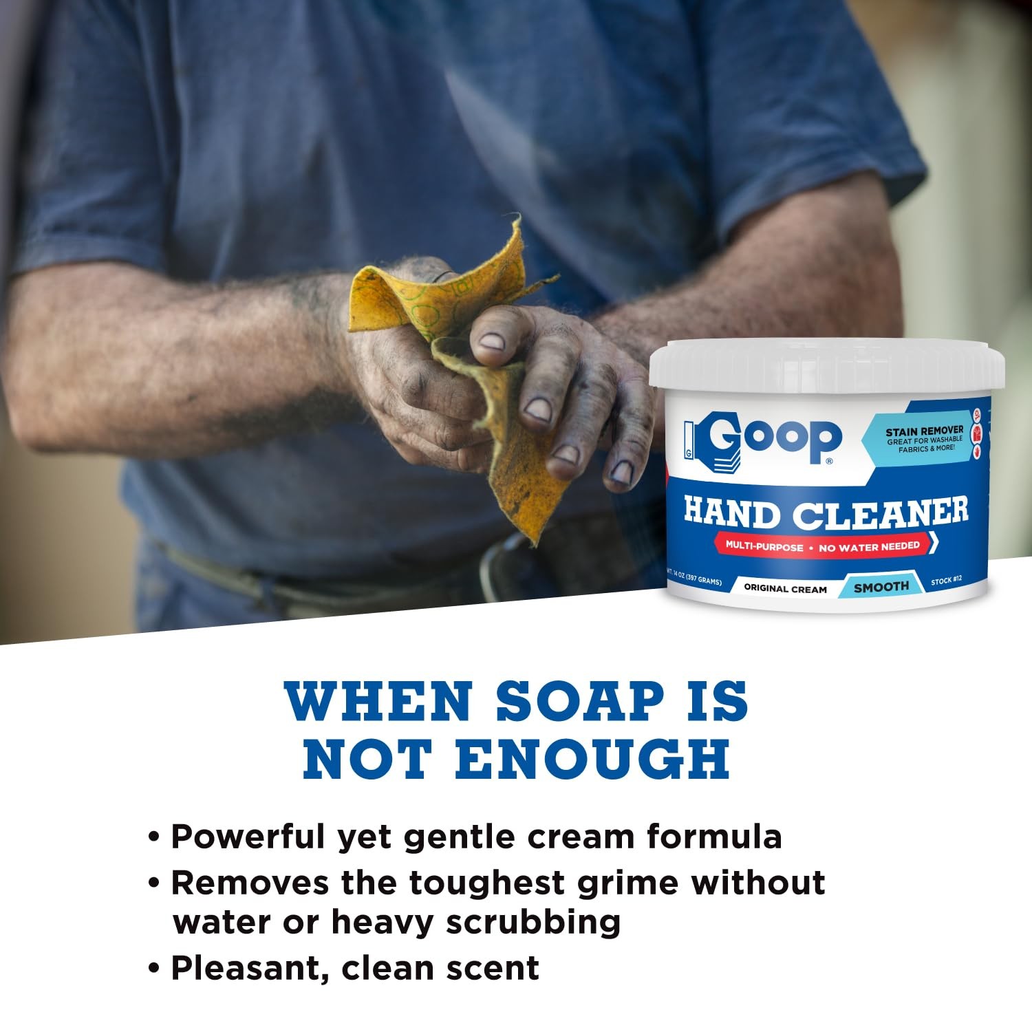 Original Multi-Purpose Waterless Hand Cleaner and Stain – 14 oz Can (Pack of 3)