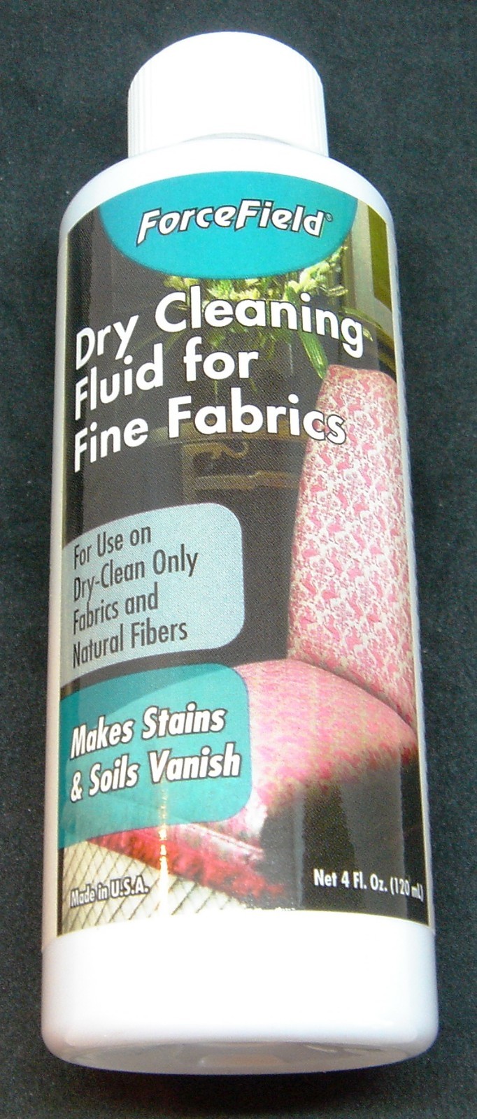 FORCEFIELD BEST DRY CLEANING FLUID FOR FINE FABRICS, 4oz.FREE FAST SHIPPING