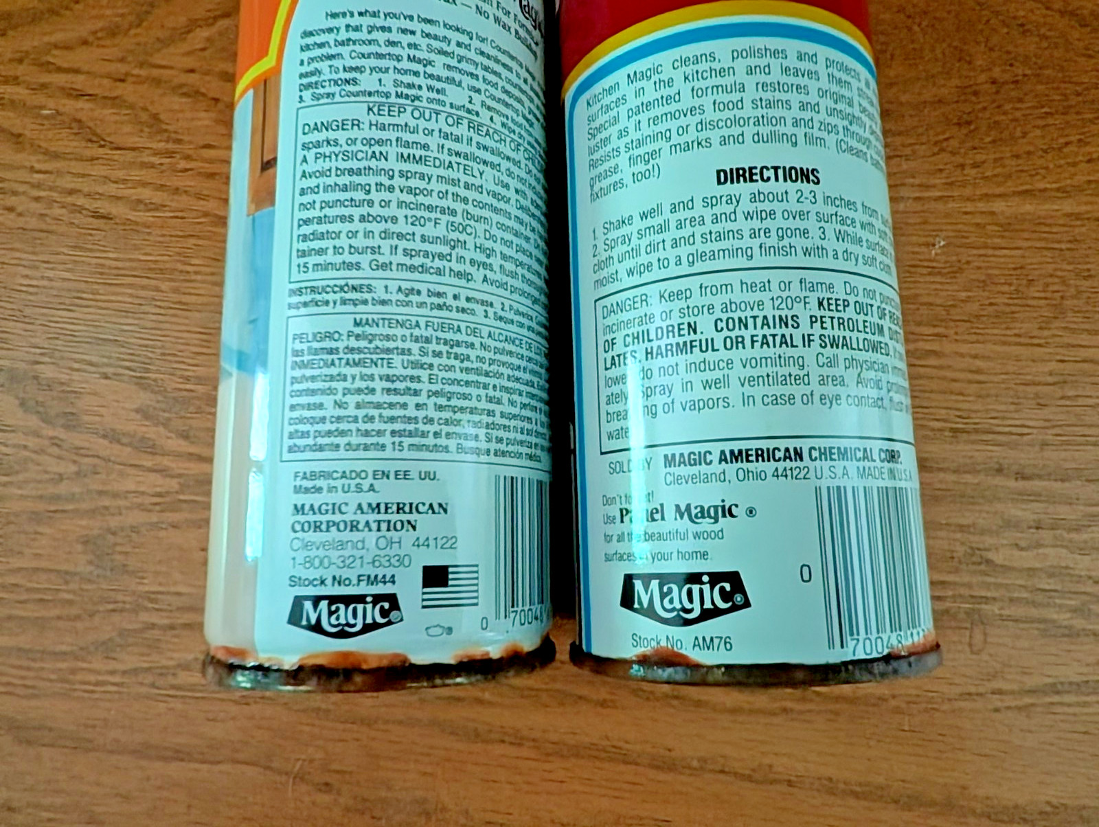 Vintage Countertop Magic & Kitchen Magic 130z Cleans & Polishes 95+% Full