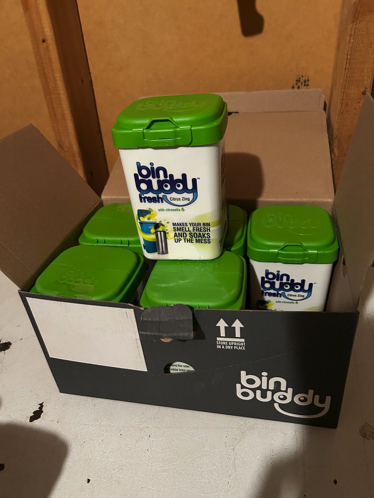 BIN BUDDY-CHALLS-INDOOR & OUTDOOR BINS-CASE OF 6-NEW