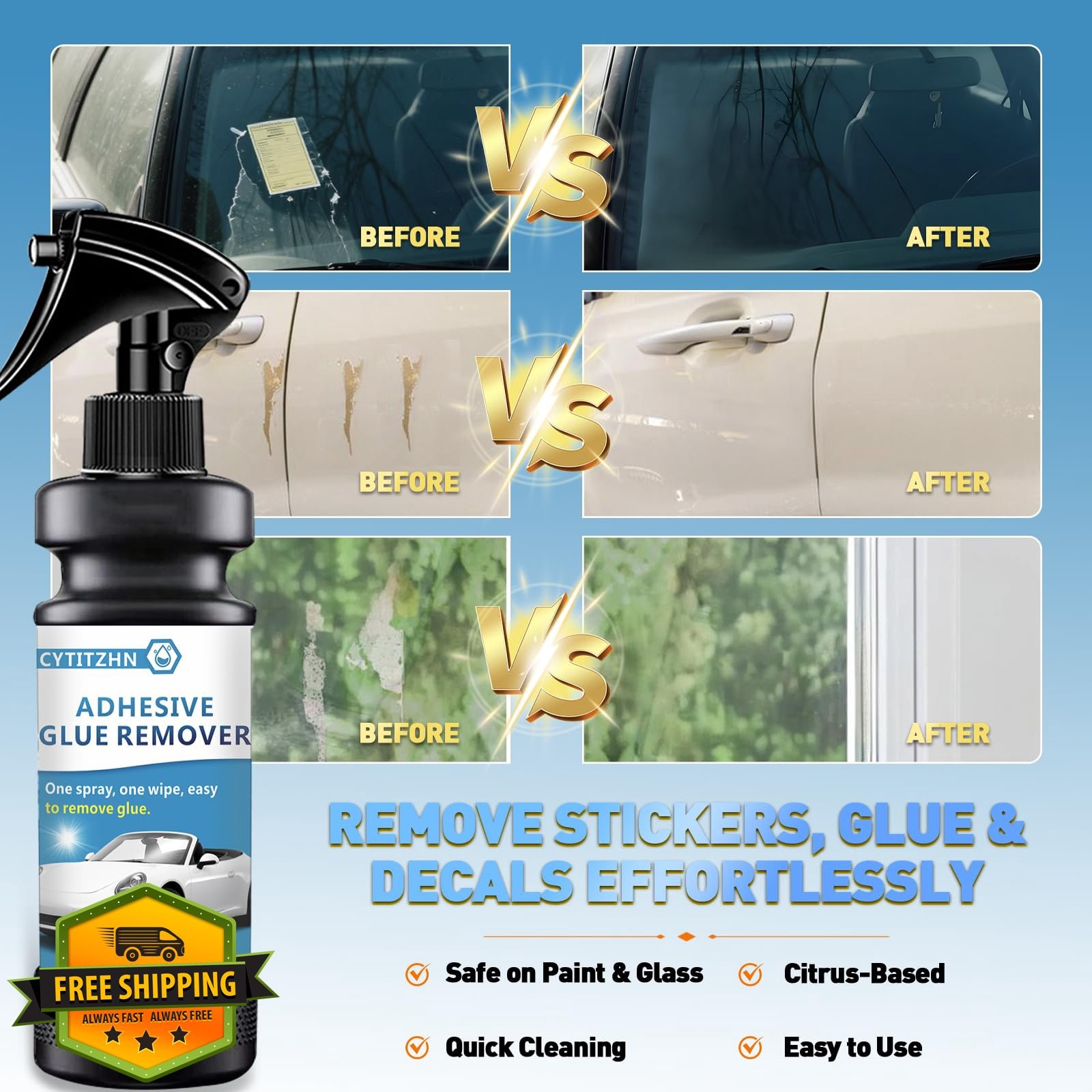 CYTITZHN Adhesive Remover Spray 3.4oz/100ml