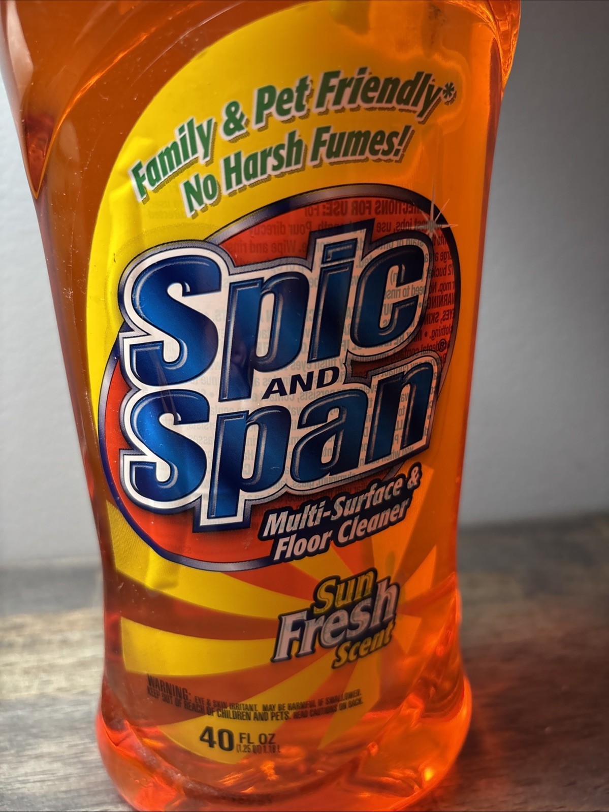 Spic & Span Multi Surface Cleaner Sun Fresh 40oz Rare Discontinued 90% Full 2010