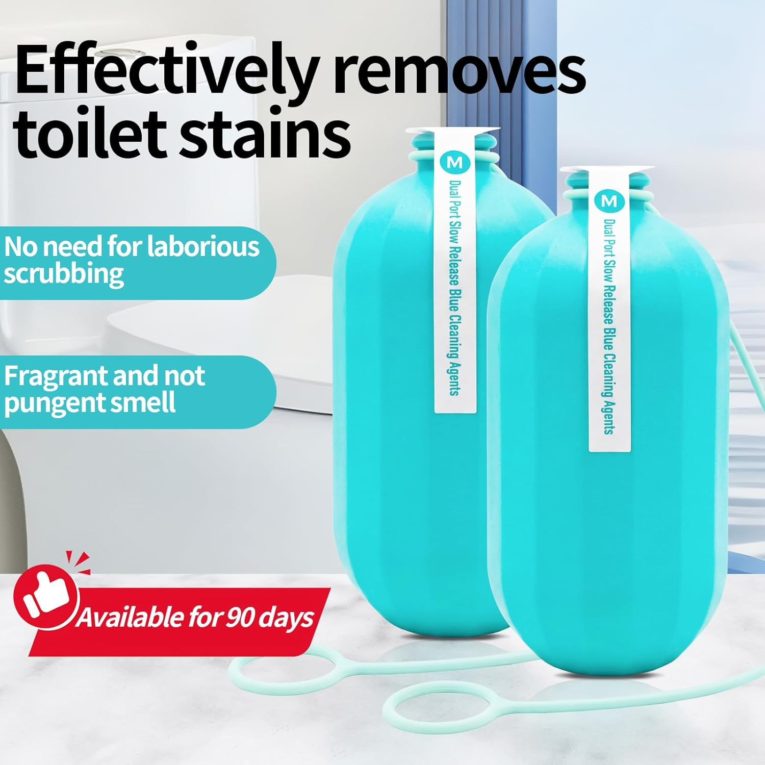 Automatic Toilet Bowl Cleaner, Long Lasting Toilet Tank Cleaner Tablets in Bottl