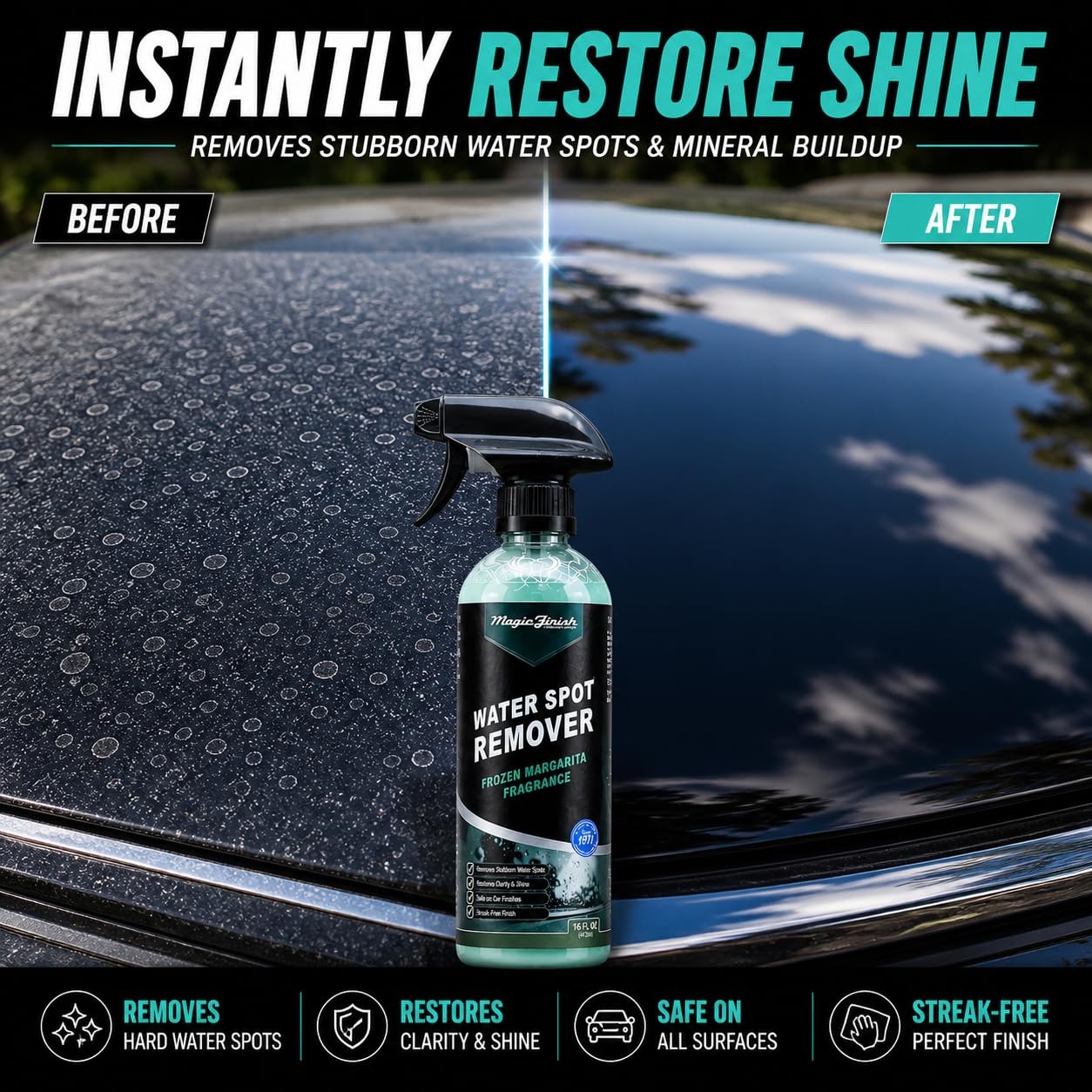 Water Spot Remover for Cars – Professional Hard Water Stain & Mineral Deposit…