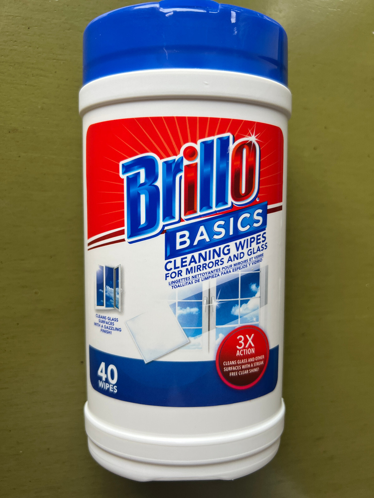 Brillo Basics Cleaning Wipes For Mirrors and Glass Windows 40ct *NEW*