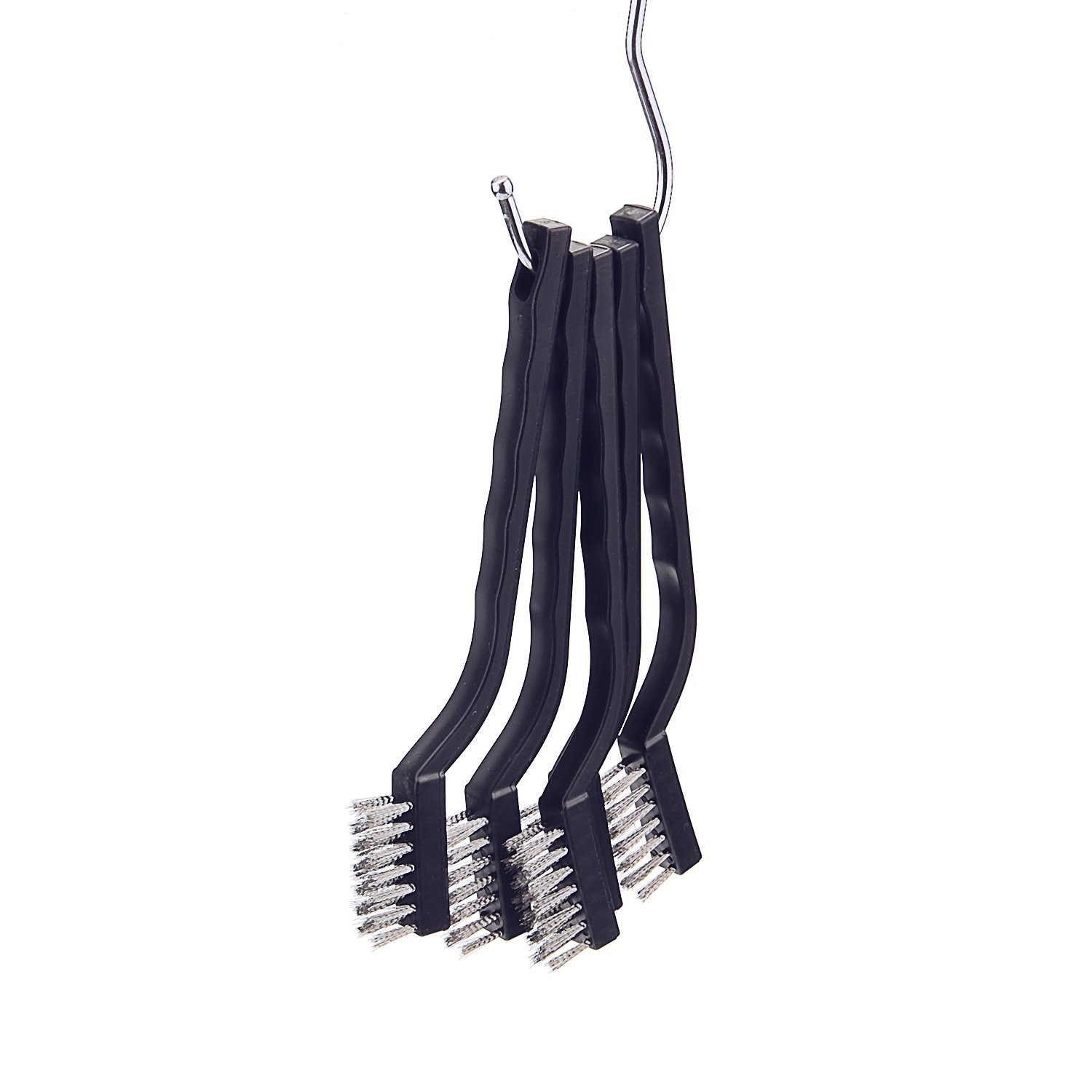 20 Pieces Mini Handle Stainless Steel Wire Bristles Brush Set for Cleaning