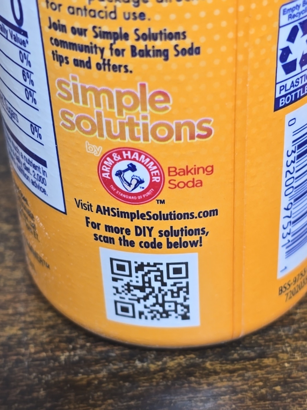 Arm & Hammer Pure Baking Soda, 12 Oz Shake/Spoon Option Pack of 4 New, Free Ship