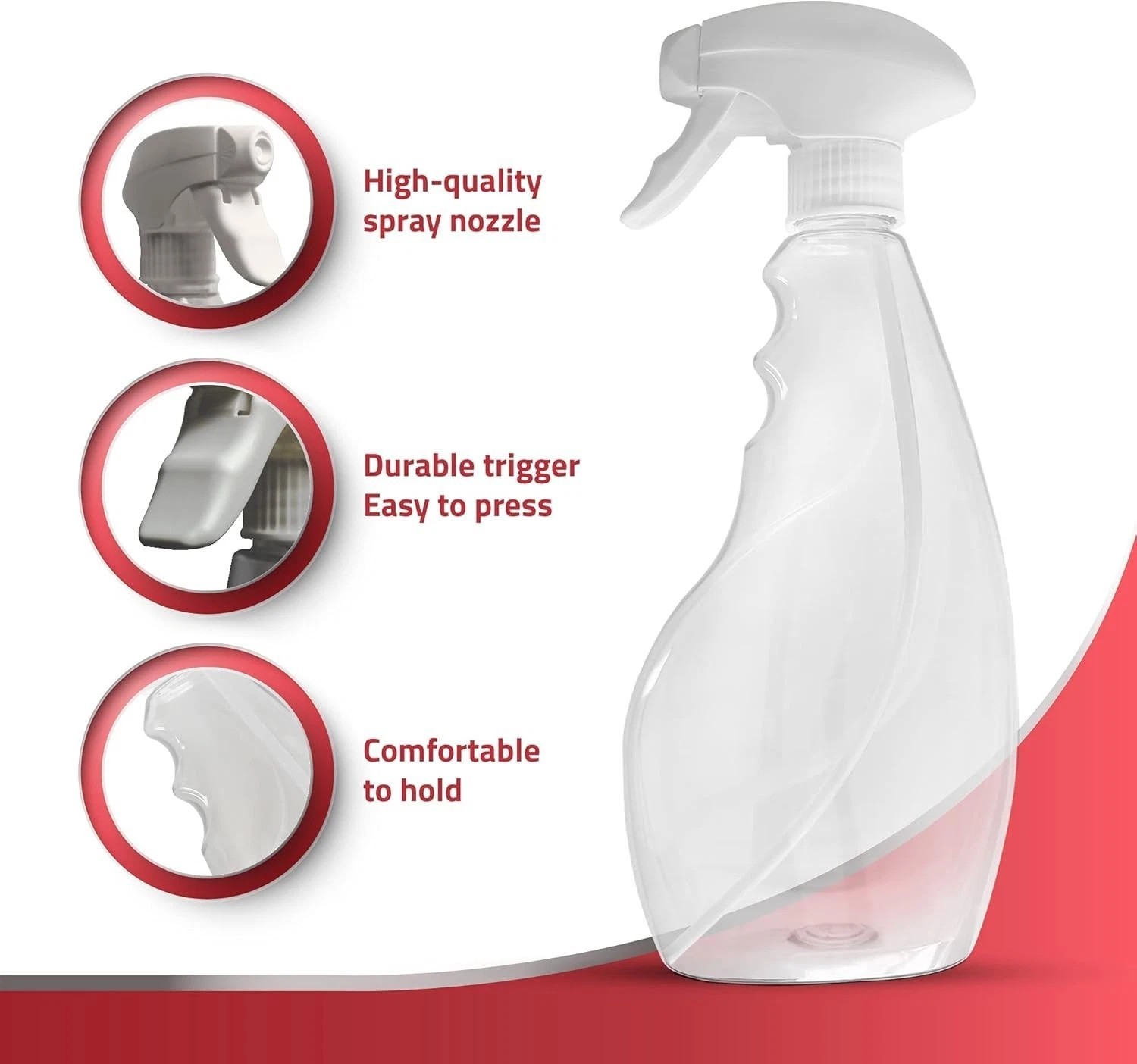 Large 17oz Spray Bottles For Cleaning Solutions and Gardening, Plant, Water, …