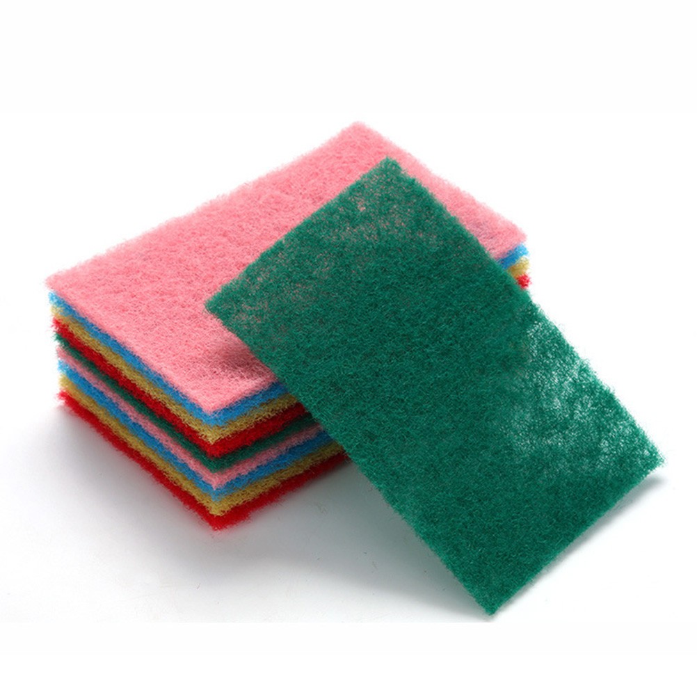 100PCS Colorful Scouring Pads Sponge Cleaning Dishcloths Bowl Scrubbers