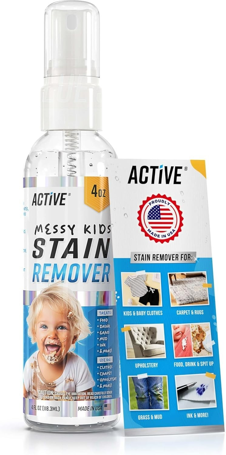 Messy Kids Stain Remover Spray Laundry Spot Cleaner, Natural Stain Treater Spray