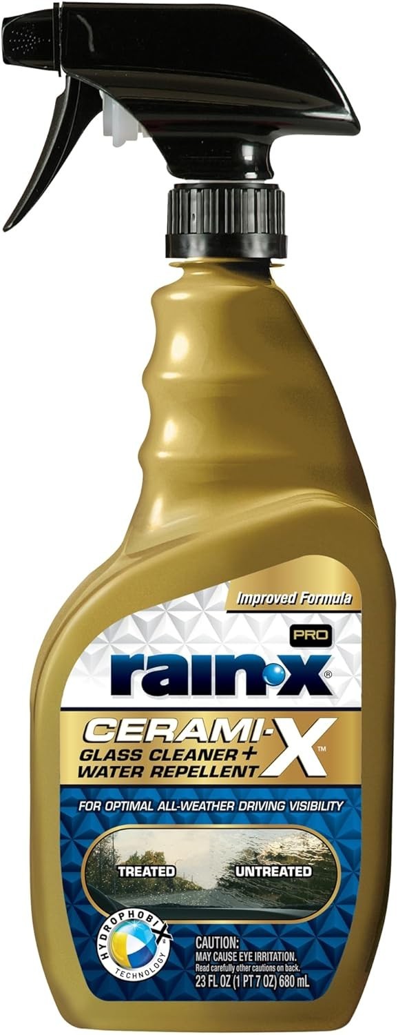 HydrophobiX Technology Glass Cleaner + Water Repellent 23oz – Cleans & Protects