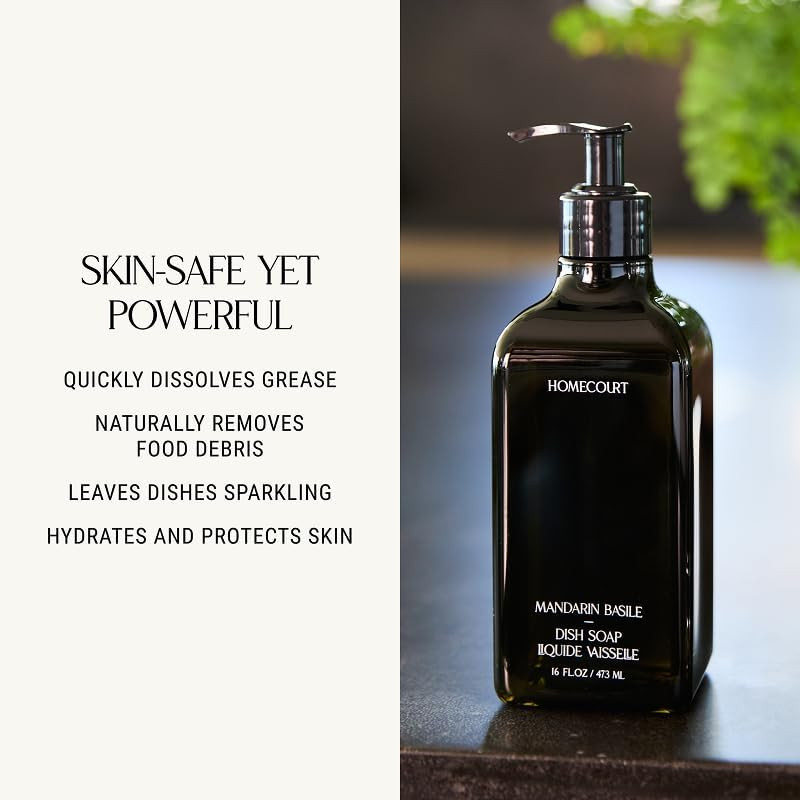 Dish Soap, Dishwashing Liquid with Clean Ingredients, Non-Toxic & Skin-Safe, Saf