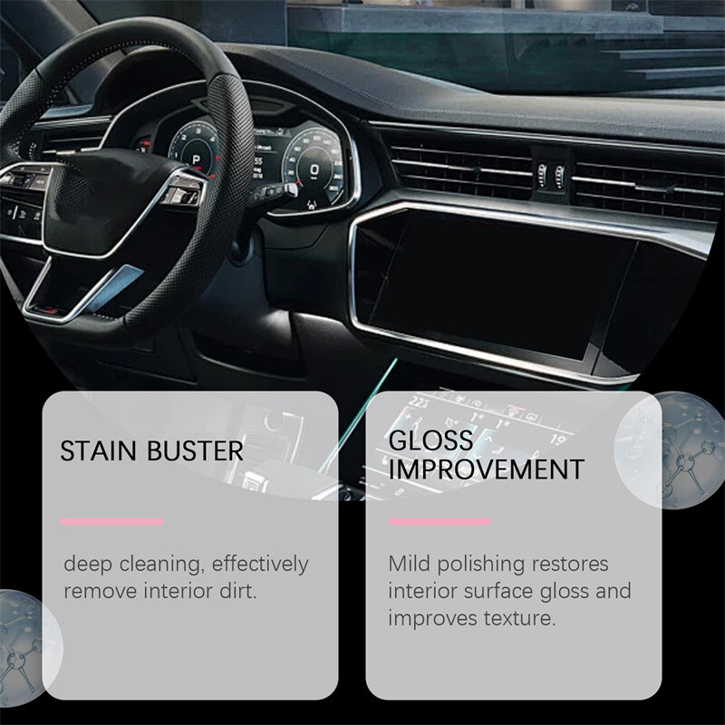 1/2/3PC Car Interior Cleaner-100ml Car Interior Cleaner, Vehicle Interior Polish