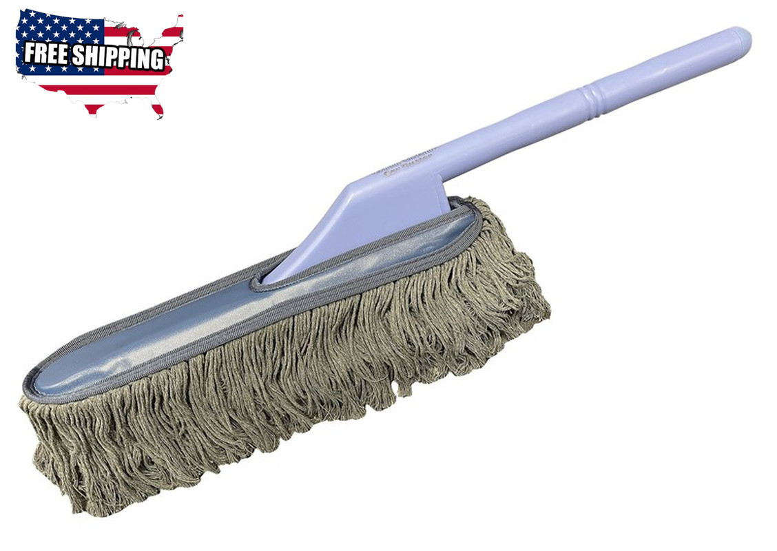 (2 Pack) with Plastic Handle and Wax Treated Cotton Mop Removes 💪👌