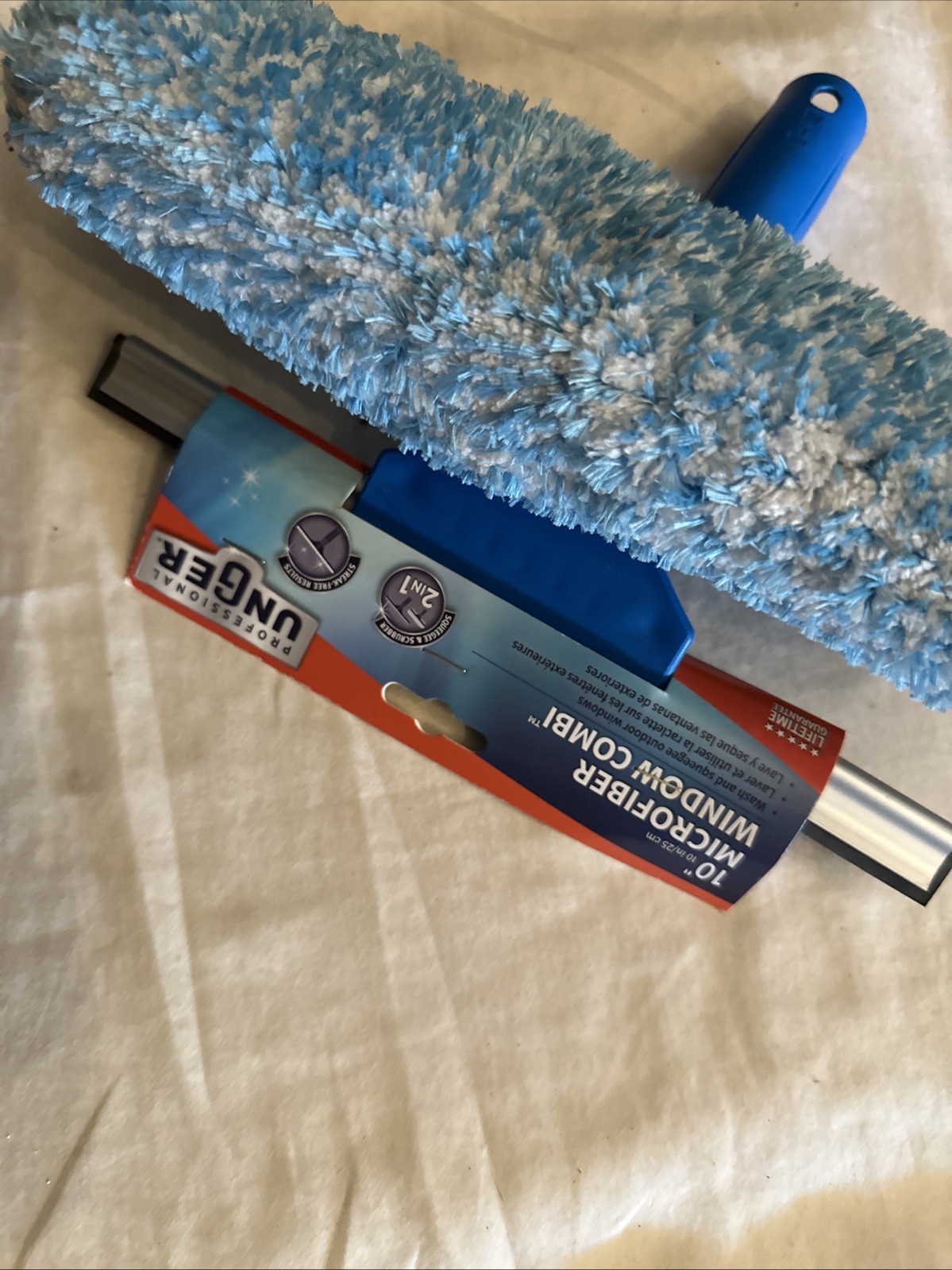 New Unger 921061 Professional Microfiber Window Squeegee and Scrubber 10” Wide