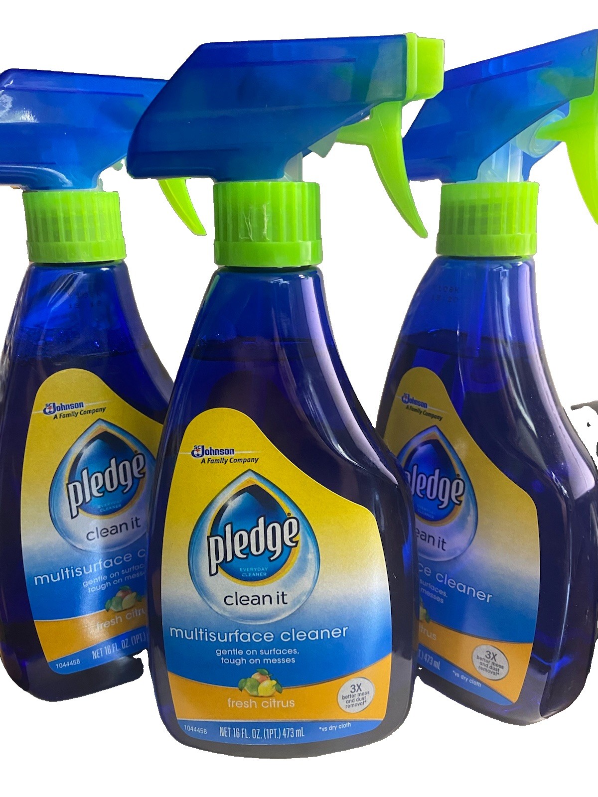 3 Lot PLEDGE Multi-Surface CLEAN IT Fresh Citrus 16 Oz DISCONTINUED