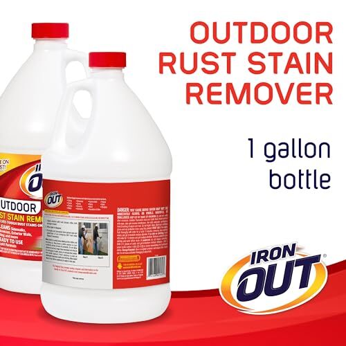 Iron OUT Outdoor Rust Stain Remover, Removes Rust Stains from Concrete, Vinyl…